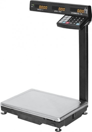 МК-6.2-ТВ21 Весы до 6 кг., торговые с верхним расположением клавиатуры, дискретность 1/2 гр. , аккумулятор, тип индикации светодиодная